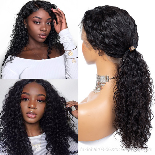 Raw Indian Hair Vendors Woman's Hair Virgin Cuticle Aligned Hair Hd Lace Wig Kinky Curly Wigs 360 Lace Frontal Wig